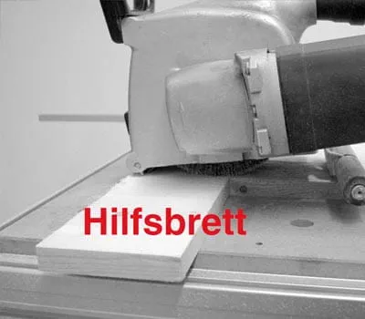 Extend the board surfaces of the workpiece at the rear to support the rollers