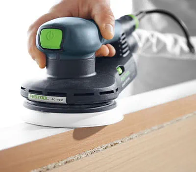 When sanding veneered surfaces, there is a risk of "sanding through" the veneer