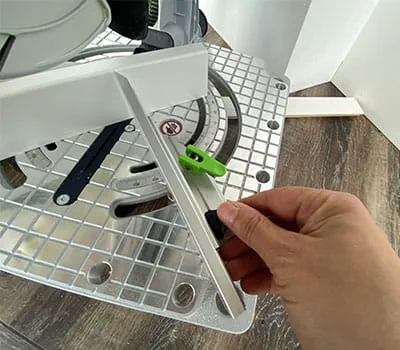 Alternatively, set the angle on the saw