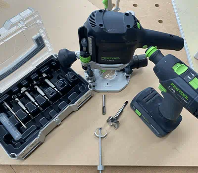 Making recesses for the connectors