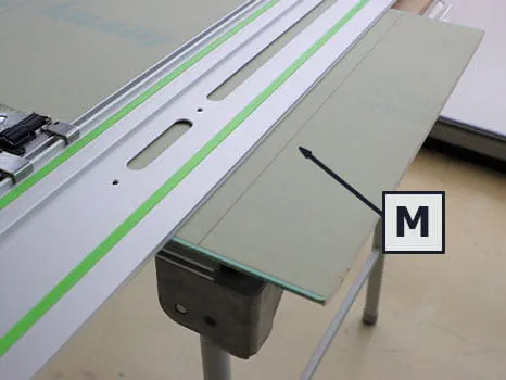 Marking the plasterboard panel
