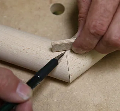 Marking the dowel position