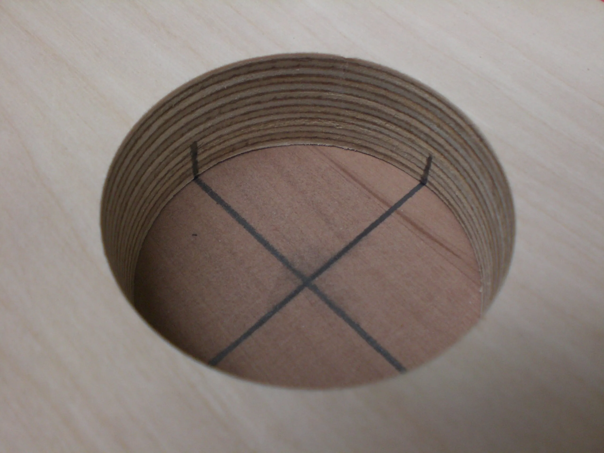 Placing the template on the workpiece