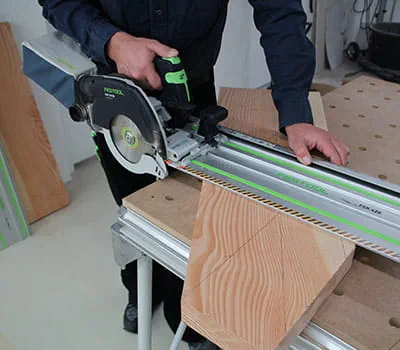 Sawing out the steps