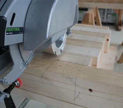 Attaching the bird's mouth notch head