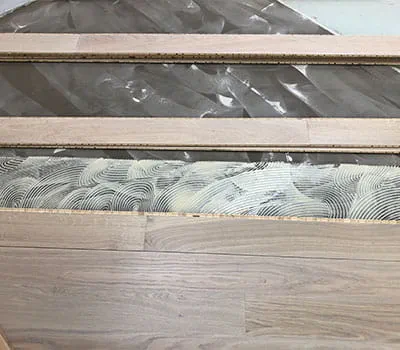 Laying the wooden floorboards