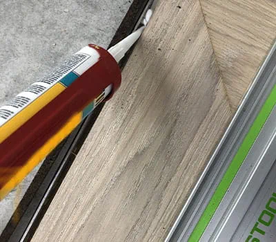 Applying mounting adhesive