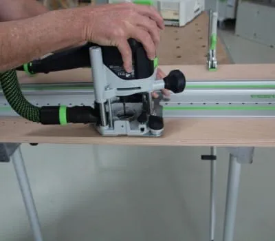 Producing the front series of holes